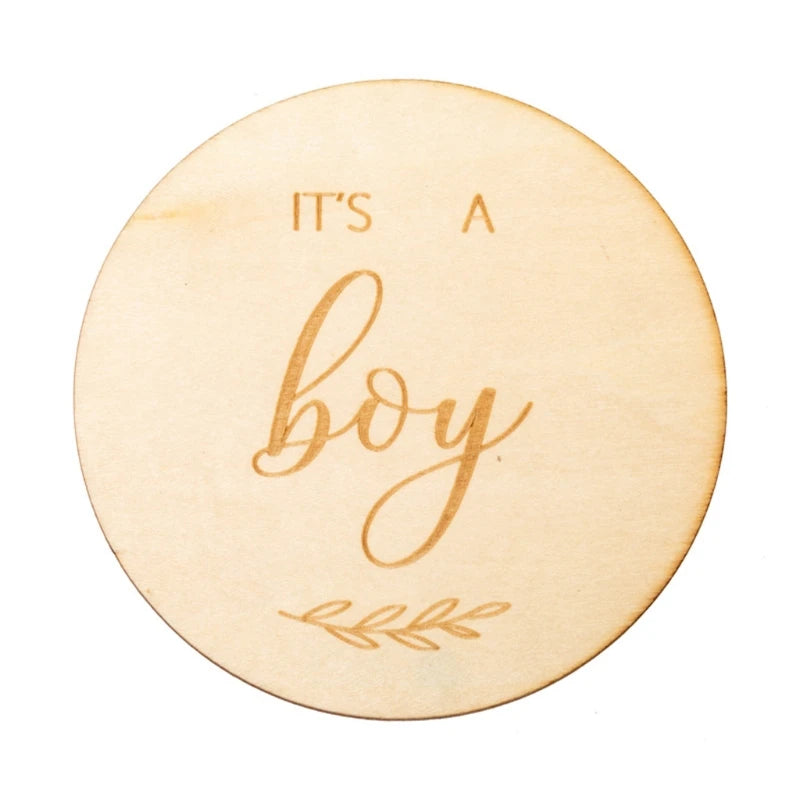 1Pc Wooden Baby Milestone Card Newborn Monthly Growth Recording Cards Handmade Baby Birth Commemorative Cards Photography Proop