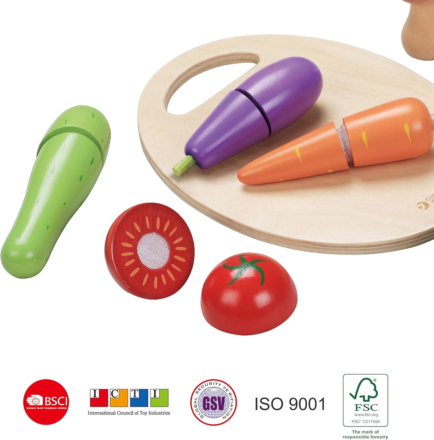 Wooden Toys for Baby Toddler, Pretend Play Food Set for Kids Play Kitchen,Cuttable Toy Vegetables with Wooden Knif and Tray,Gift Idea for Boy Girl Birthday