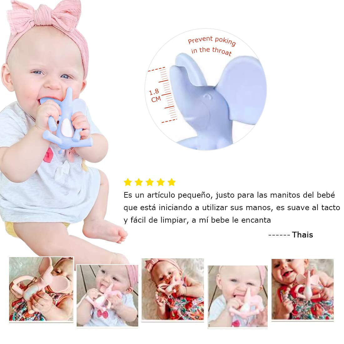Silicone Teething Toys for Babies 3-6 Months Teethers Teething Tactile Sensory Toy for Babies & Kids Dishwasher-Safe for Toddlers & Infants