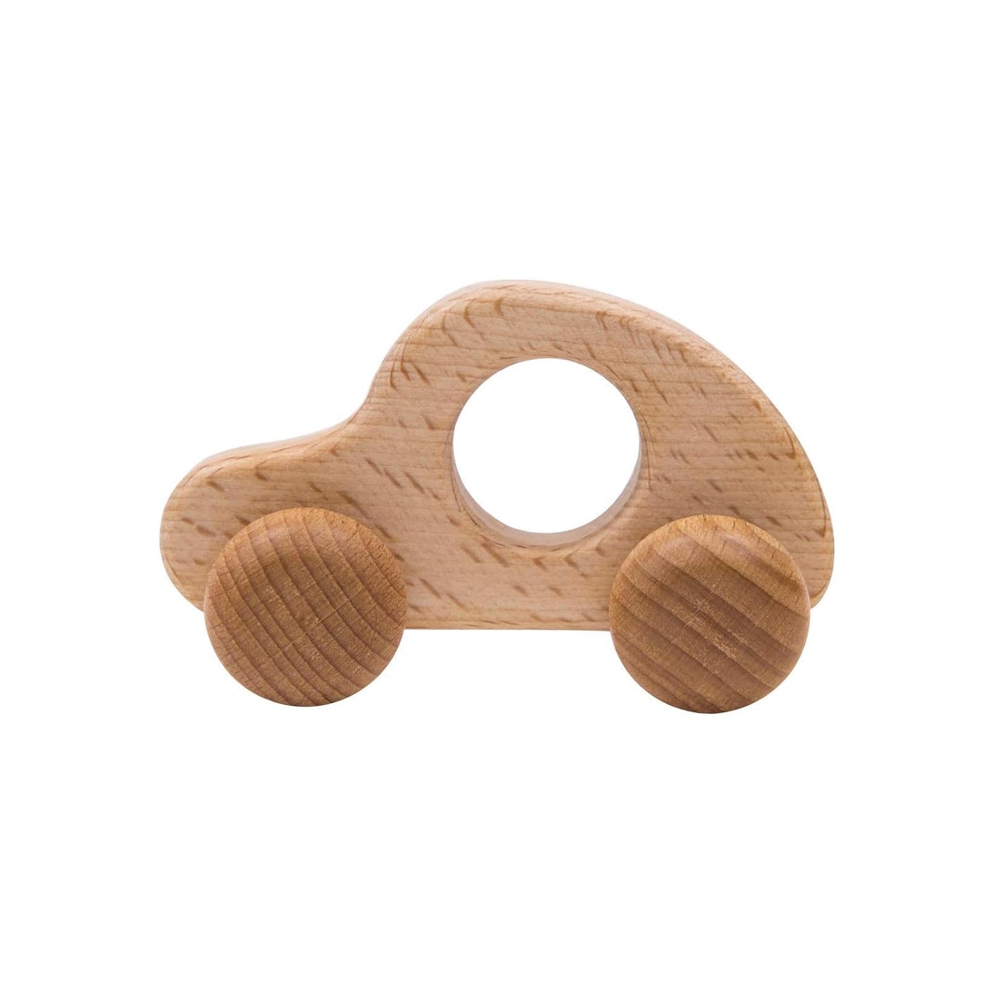 Wooden Baby Toys Montessori Toys Set Wooden Rattles Grasping Toys Wood Ring 4Pcs,Car Toy Set