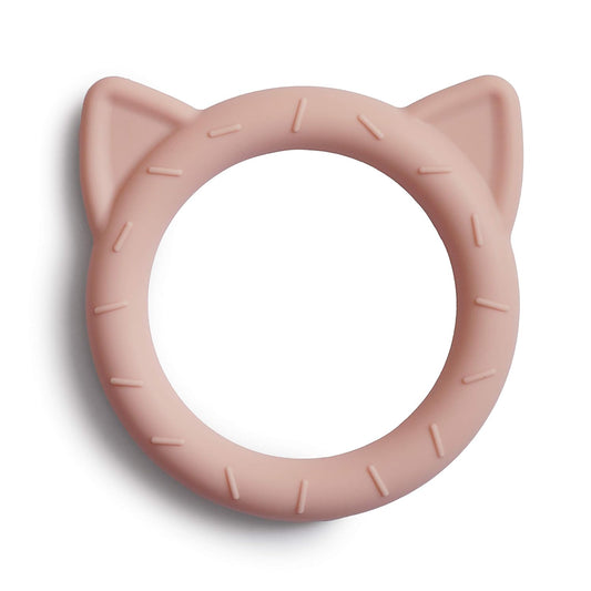 Silicone Baby Teether Toy | Cat (Blush)