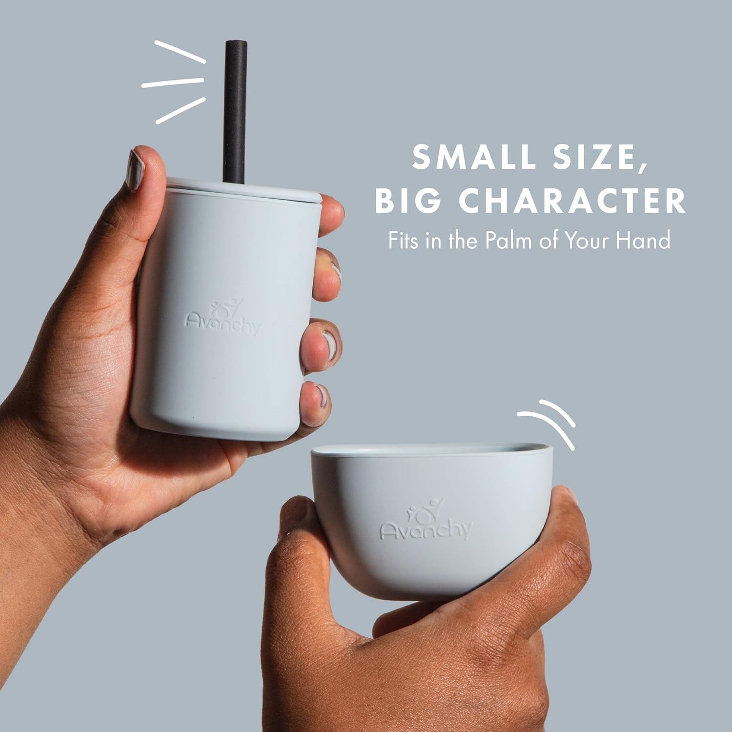 Bamboo La Petite Family Collections Gift Set Black - Includes Mini Bamboo Bowl, Silicone Bowl, Silicone Cup, and Bamboo Baby and Infant Spoons - Baby Dishes Set - Baby Shower Gifts