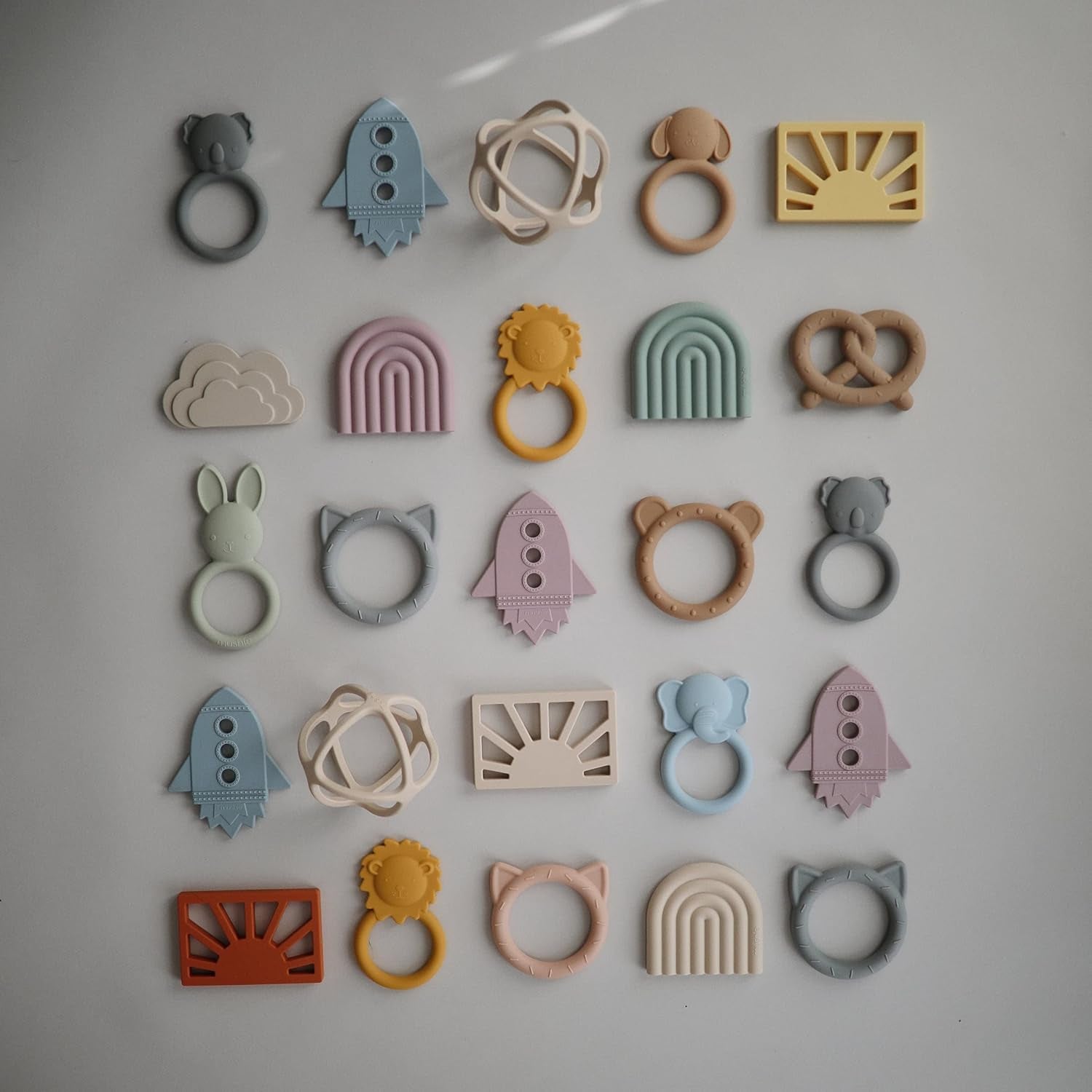 Silicone Baby Teether Toy | Cat (Blush)