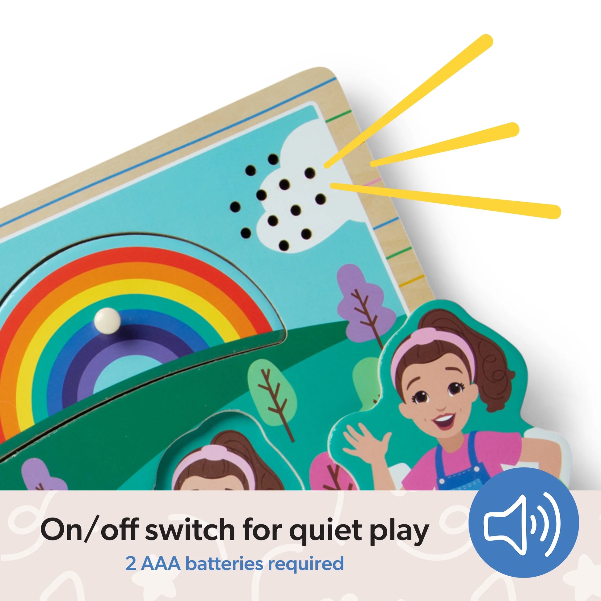 ™ ® Wooden Song Peg Puzzle, 6-Piece with Full Songs, Toddler Toys for Boys and Girls Ages 2-5+ Years - FSC Certified