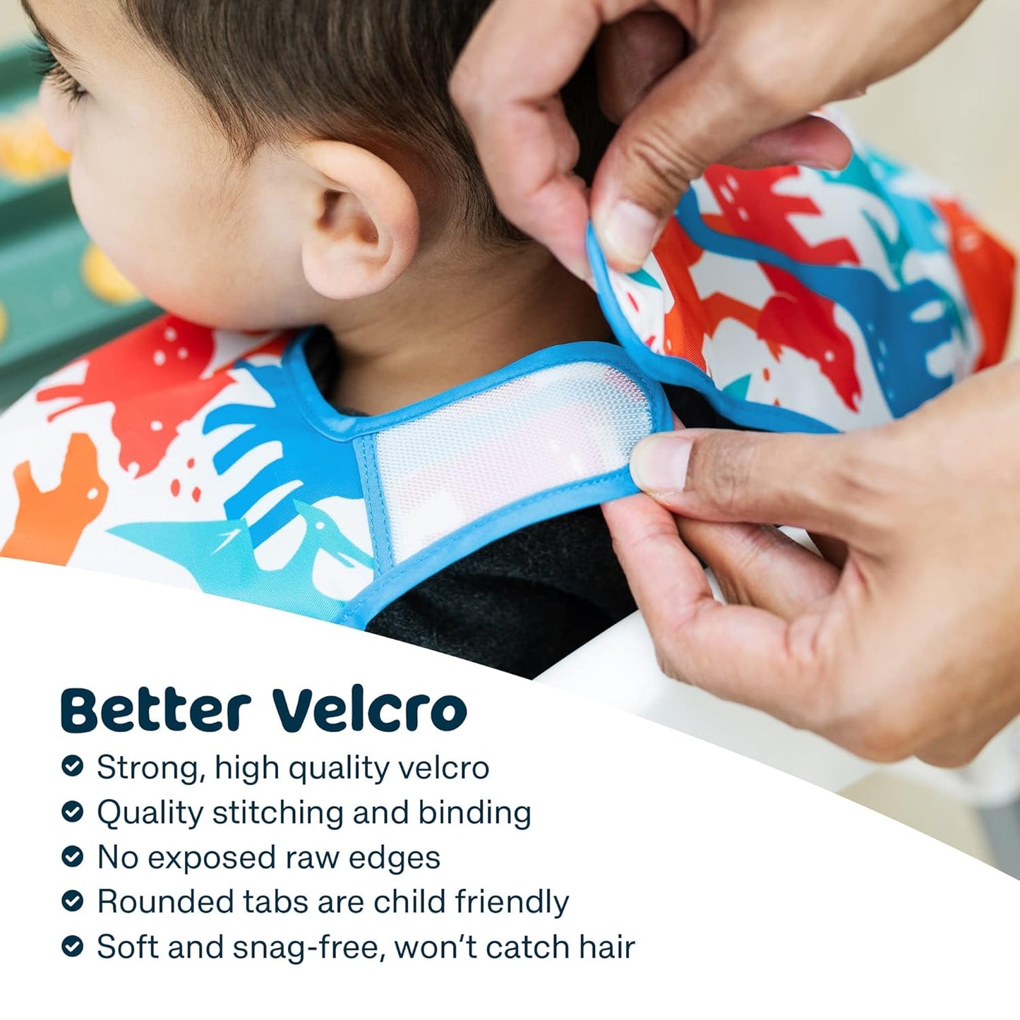 Mess Proof Baby Bibs, 2Pk Waterproof Smock Baby Bibs for Eating, Machine Washable Long Sleeve Bibs, Baby Led Weaning, Toddler Bibs, BLW Supplies (Sand Cinnamon, Large 2-4 Years)