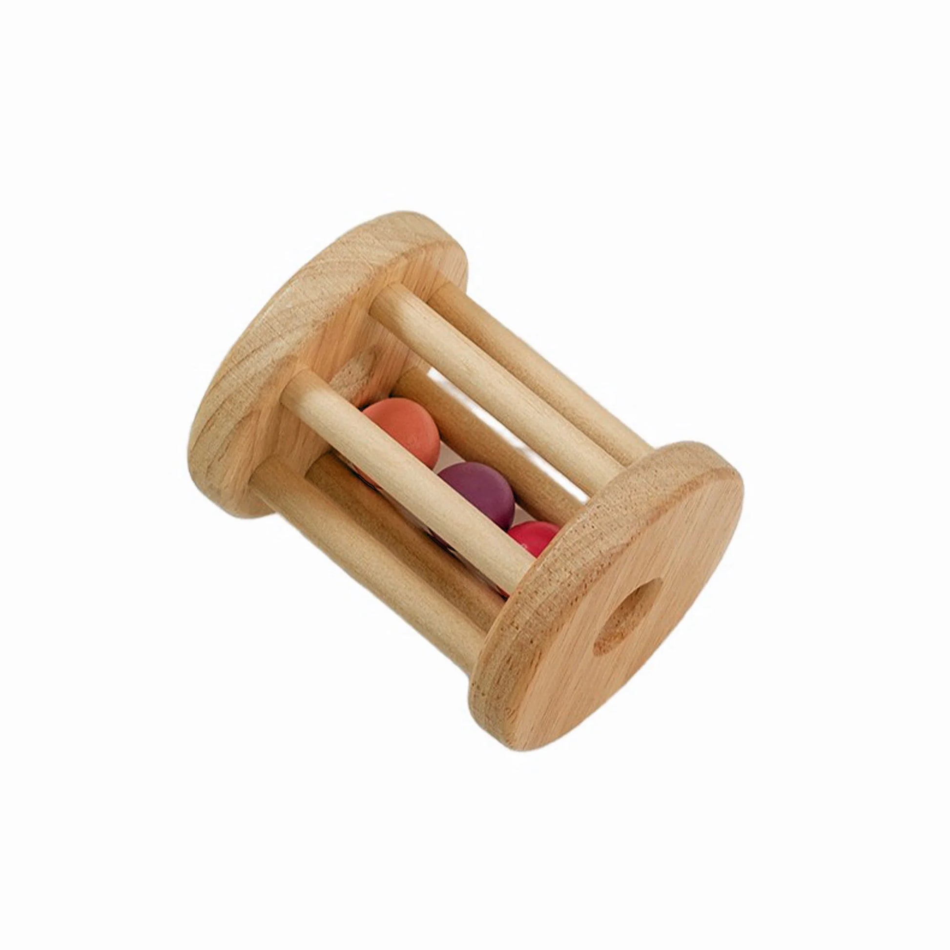 Montessori Wooden Rattle Toy Set for Infant Baby Boys Girls 0-6 Months,Montessori Baby Toys 6-12 Months,Toddler Development Toys,Baby Sensory Toy,Set of 5,Baby Shower Gifts