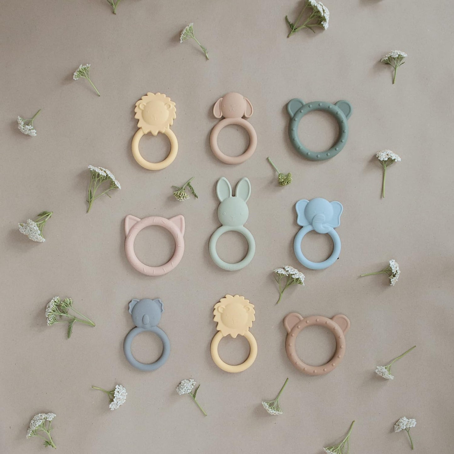 Silicone Baby Teether Toy | Cat (Blush)