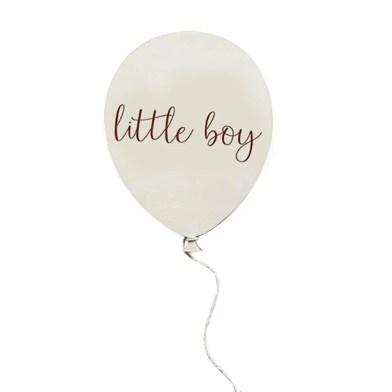 Baby Wooden Balloon Milestone Newborn Birth 1-12 Month Card Birthday Gift Toddler Wooden Commemorativenir Photography Prop Toy