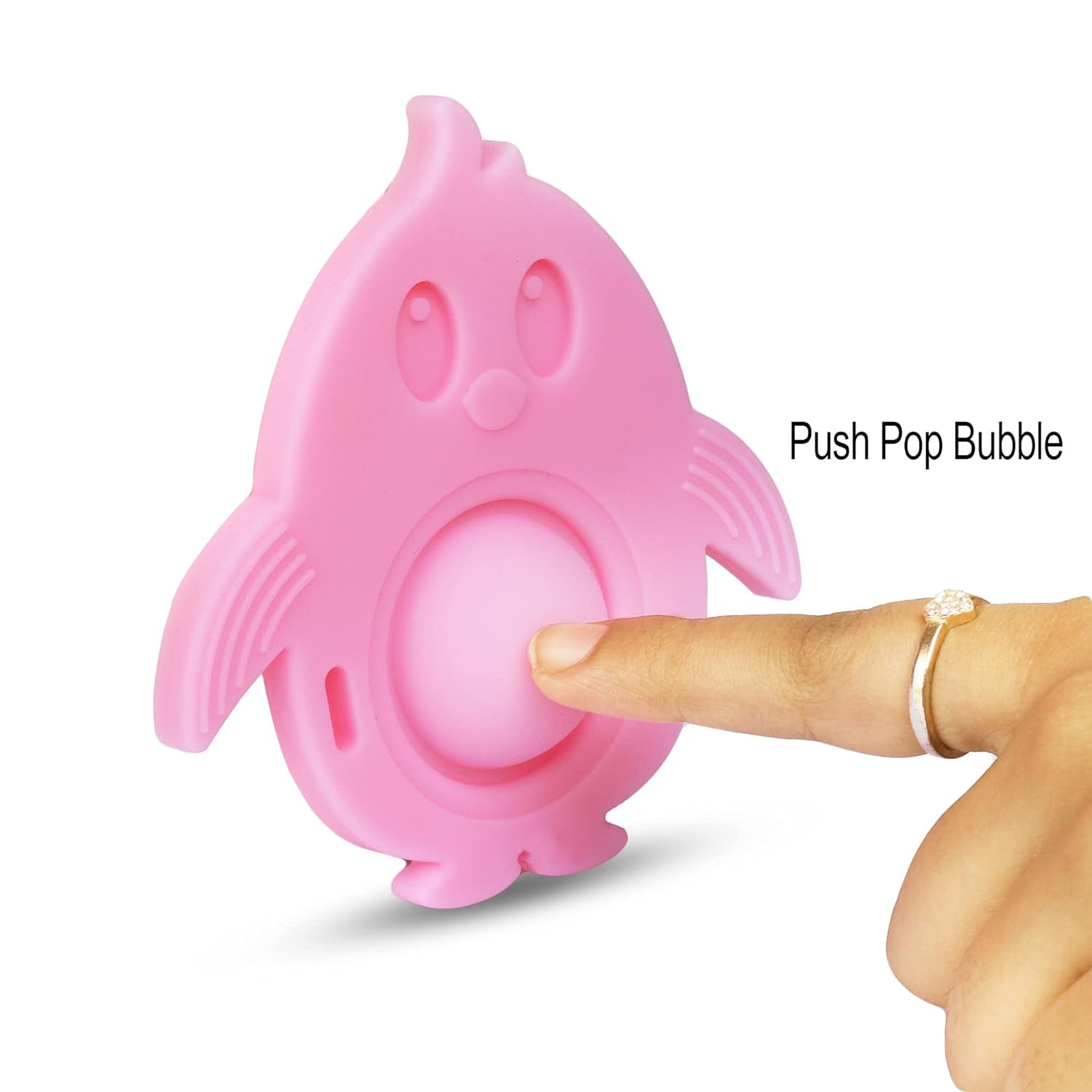 Popz Baby Teether Toy - Made in the USA - Pop It Sensory Toys for 0-6 Months + - 100% Silicone Dimple Popper for Newborns and Infants - BPA Free