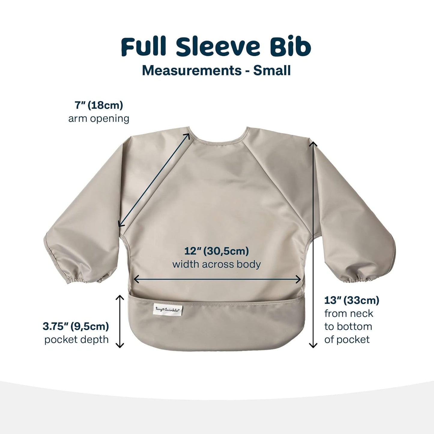 Mess Proof Baby Bibs, 2Pk Waterproof Smock Baby Bibs for Eating, Machine Washable Long Sleeve Bibs, Baby Led Weaning, Toddler Bibs, BLW Supplies (Grey Indigo, Large 2-4 Years)
